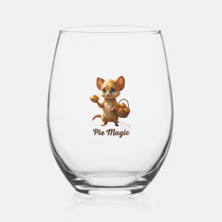 Vaso De Vino Ratón Lindo del Bosque con Tartas