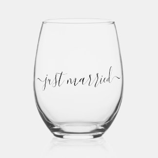 Vaso De Vino Recién Casados Minimalista