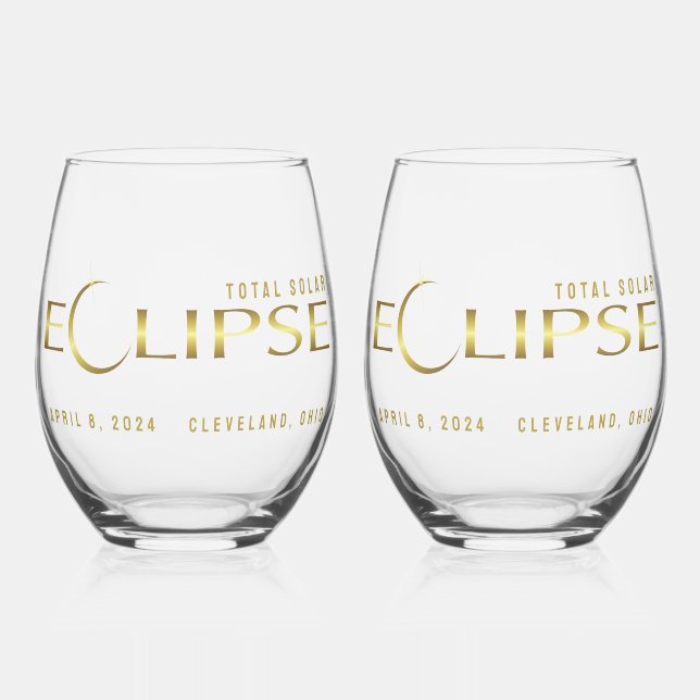 Vaso De Vino Recuerdo conmemorativo celestial eclipse (Izquierda)