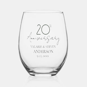 Vaso De Vino Recuerdo del 20º aniversario de boda