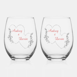 Vaso De Vino Recuerdo lindo de boda