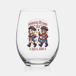 Vaso De Vino Recuerdos del 250º aniversario de EE.UU. - Patriót