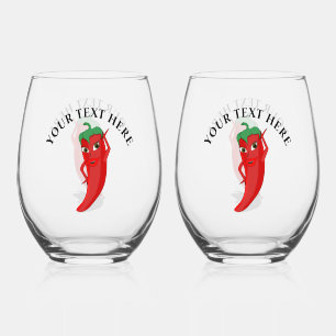 Vaso De Vino Red Hot Pepper Diva