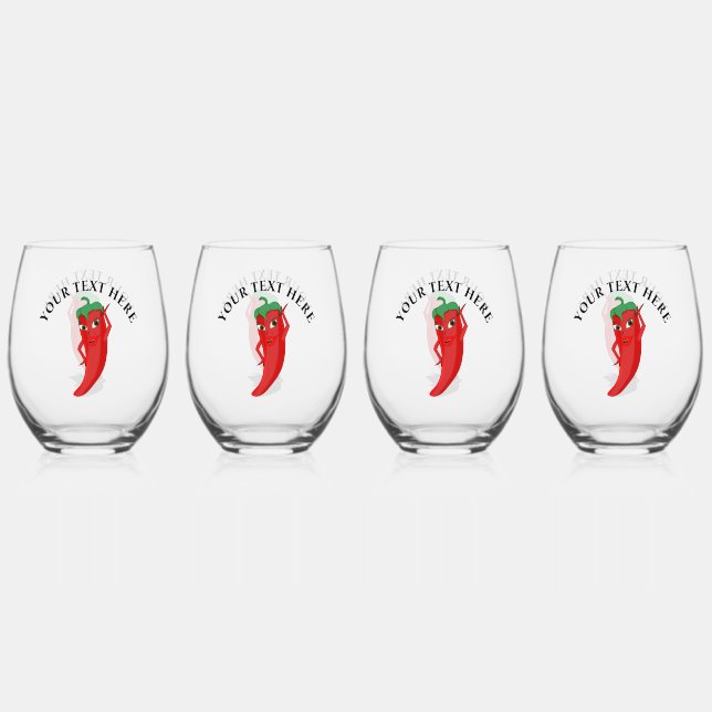 Vaso De Vino Red Hot Pepper Diva (Reverso)