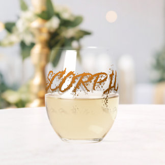 Vaso De Vino Reflexión Escorpio