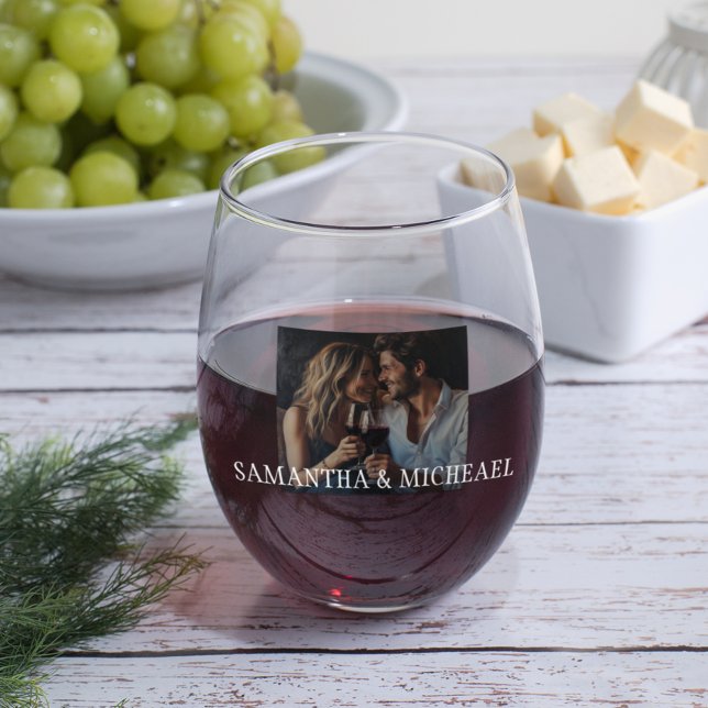 Vaso De Vino Regalo Boda de parejas fotográficas personalizadas (Subido por el creador)