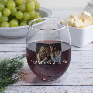 Vaso De Vino Regalo Boda de parejas fotográficas personalizadas