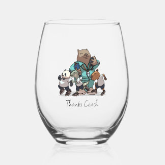 Vaso De Vino Regalo de agradecimiento al entrenador de wombat A