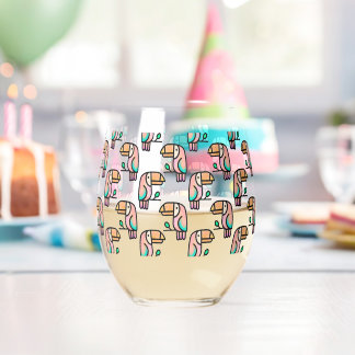 Vaso De Vino regalo de animal de ave toucán tropical lindo para