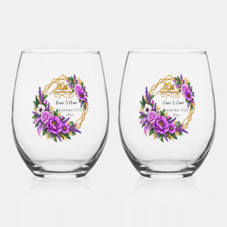 Vaso De Vino Regalo de aniversario número 20