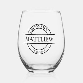 Vaso De Vino Regalo de boda para los padrinos del novio