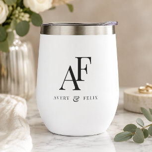 Vaso de vino   Regalo de boda personalizado con mo