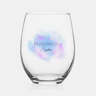 Vaso De Vino Regalo de Dama de Honor Copa de Agua Personalizada
