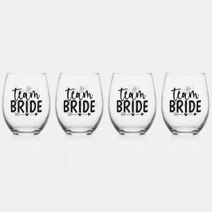 Vaso De Vino Regalo de fiesta de boda personalizada Team Bride