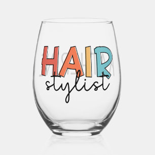 Vaso De Vino Regalo de peluquería retro de estilo peinado perso