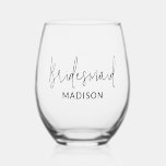 Vaso De Vino Regalo de propuesta de vino de dama de honor perso<br><div class="desc">Descubra la manera perfecta de decir "gracias" a sus damas de honor con nuestro regalo de propuesta de cristales de vino de la dama de honor. Cada copa de vino se elabora meticulosamente para celebrar el vínculo único que comparte con su fiesta nupcial. Ya sea para una ducha de novia,...</div>