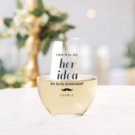 Vaso De Vino Regalo Divertido de Propuesta para Padrino con Big