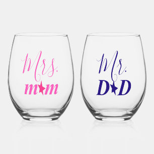 Vaso De Vino Regalo personalizado de copas de vino para mamá y