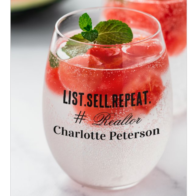 Vaso De Vino Regalo personalizado para agentes inmobiliarios (Subido por el creador)