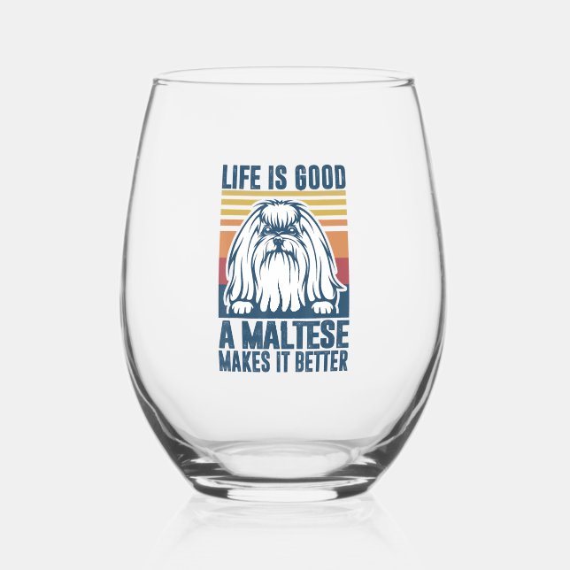 Vaso De Vino Regalos de los amantes de Malta (Anverso)