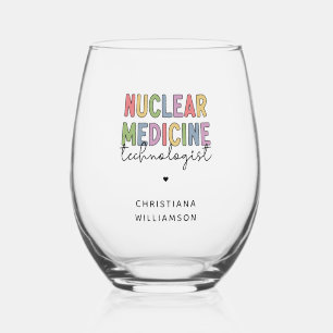 Vaso De Vino Regalos del personalizado Técnico de Medicina Nucl