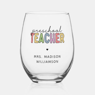 Vaso De Vino Regalos personalizados de profesores de preescolar