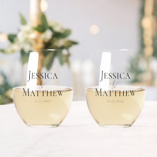 Vaso De Vino Regalos simples de boda de novias