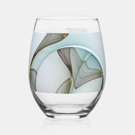 Vaso De Vino Resumen Elegancia dorada turquesa moderna