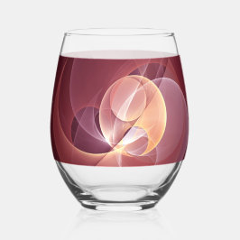 Vaso De Vino Resumen Elegante Vino Moderno Arte Fractal Rojo