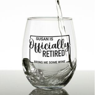 Vaso De Vino Retirado Tráeme algo de vino personalizado