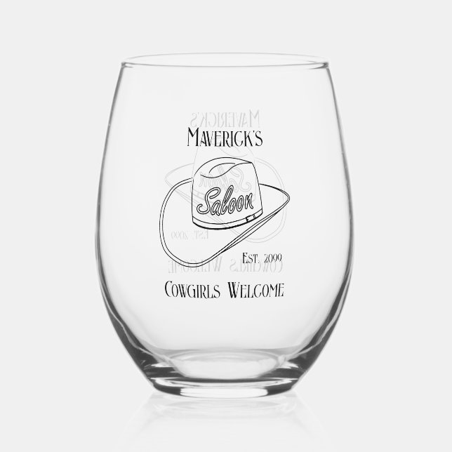 Vaso De Vino Retro Cowboy Saloon Drinkware Coctail (Anverso)