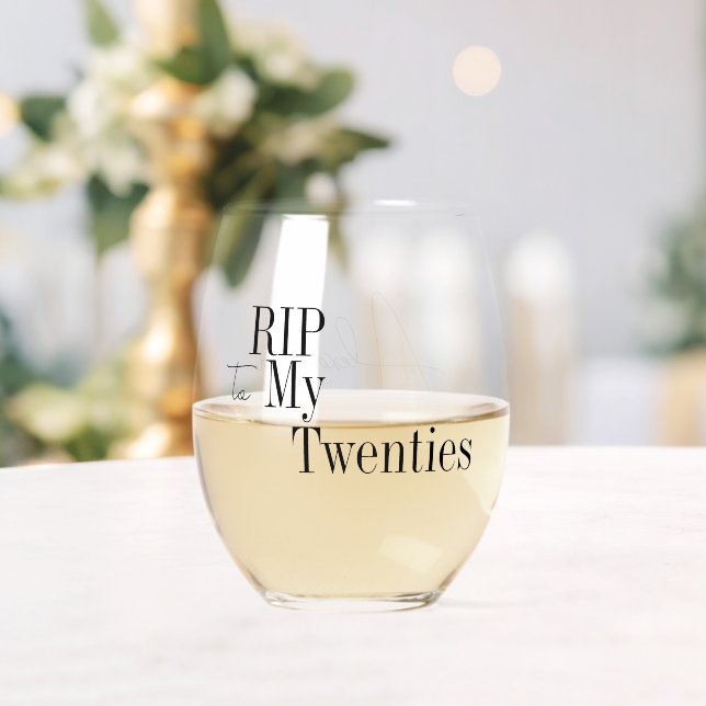 Vaso De Vino RIP 20s 30th Birthday Party Favor (Insitu (Boda))