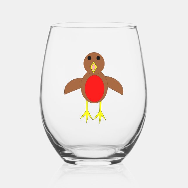 Vaso De Vino Robin navidades (Anverso)
