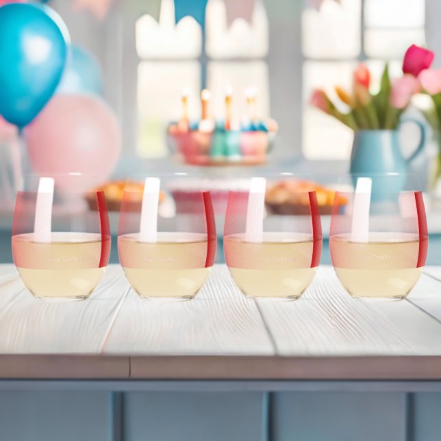 Vaso De Vino Rojo, naranja y pinceles rosas se mezclan (Insitu (Baby Shower))