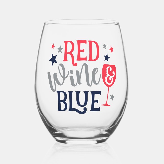 Vaso De Vino Rojo, vino y azul (Anverso)