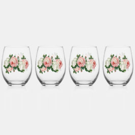 Vaso De Vino Romance floral