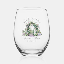 Vaso De Vino Romántico jardín Boda Floral Arco Fuente