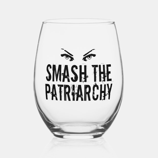 Vaso De Vino Romper con el patriarcado feminista de Guay (Anverso)