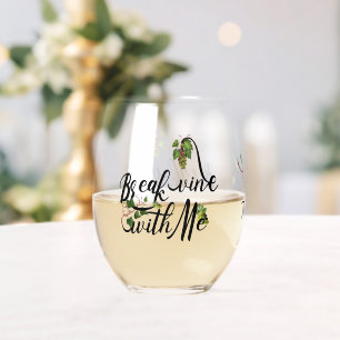 Vaso De Vino Romper Vino Conmigo Con Vinos De Uva