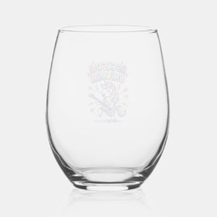Vaso De Vino Ropa gráfica encantadora de Unicornio Rockstar Uni