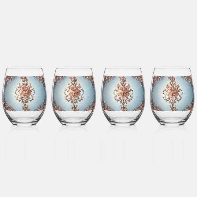 Vaso De Vino Rosa Barroca    (Anverso)