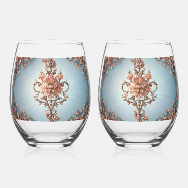 Vaso De Vino Rosa Barroca    (Anverso)