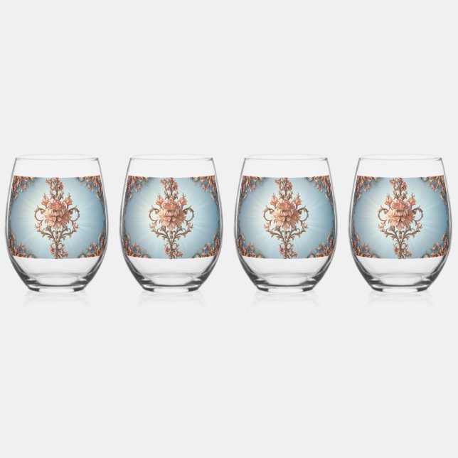 Vaso De Vino Rosa Barroca   (Anverso)
