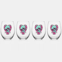 Rosa Heart Skull