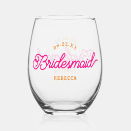 Vaso De Vino Rosa Naranja Moderno Minimalista Personalizado Dam