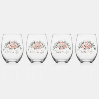 Vaso De Vino Rosa Rubor “Brindis al Amor”