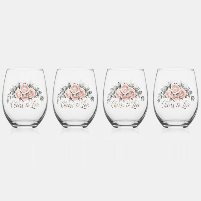 Vaso De Vino Rosa Rubor “Brindis al Amor” (Anverso)