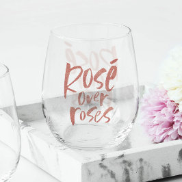 Vaso De Vino Rosé por rosas se divierten en la amistad de Galen