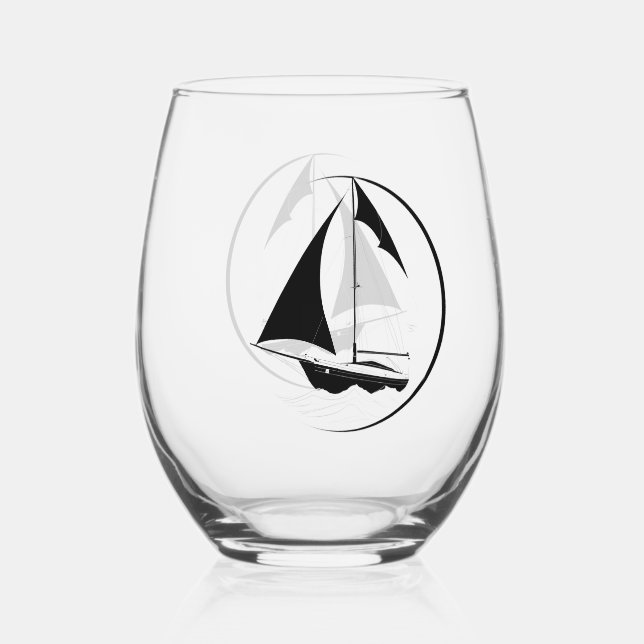 Vaso De Vino Sailing boat (Anverso)
