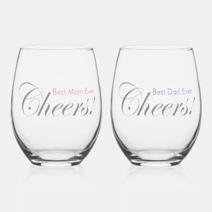 Vaso De Vino ¡Salud Personalizada! La mejor mamá y papá siempre